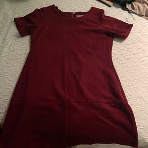Red dress suede fabric size 6